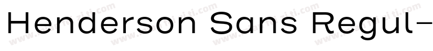 Henderson Sans Regul字体转换